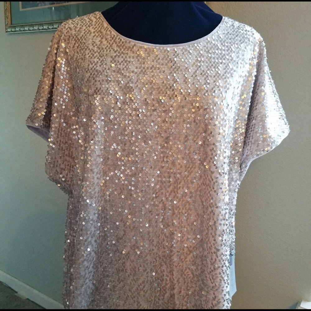💎Jennifer Lopez Sequin Top Size 2X NWT